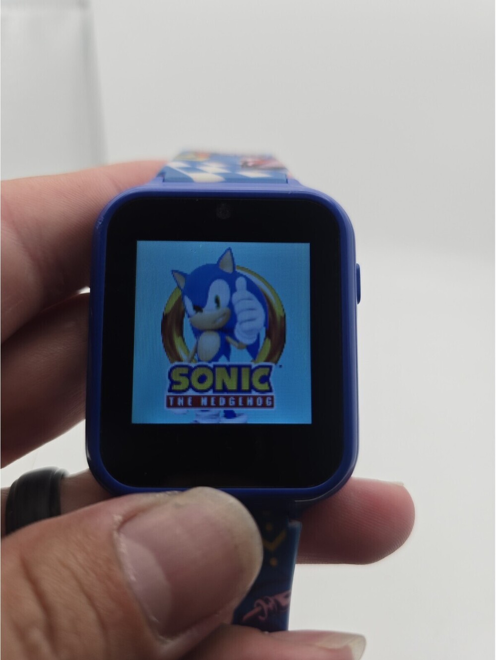 Sega Sonic The Hedgehog Interactive Kid's Watch Blue Accutime Camera Games Video